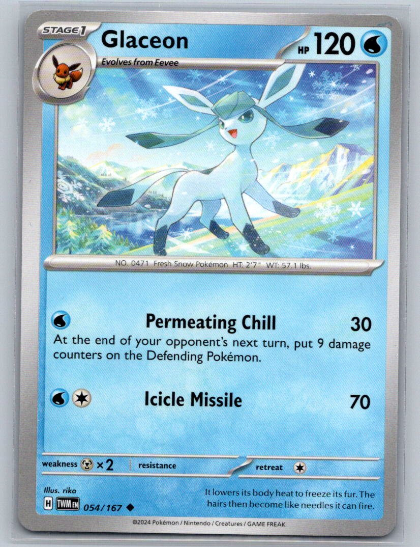 Glaceon Uncommon SV06: Twilight Masquerade 054/167 NM