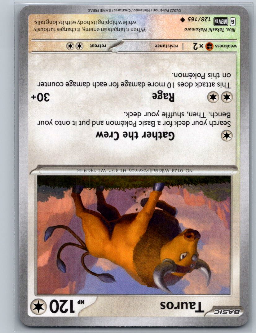 Tauros Uncommon SV: Scarlet & Violet 151 128/165 NM