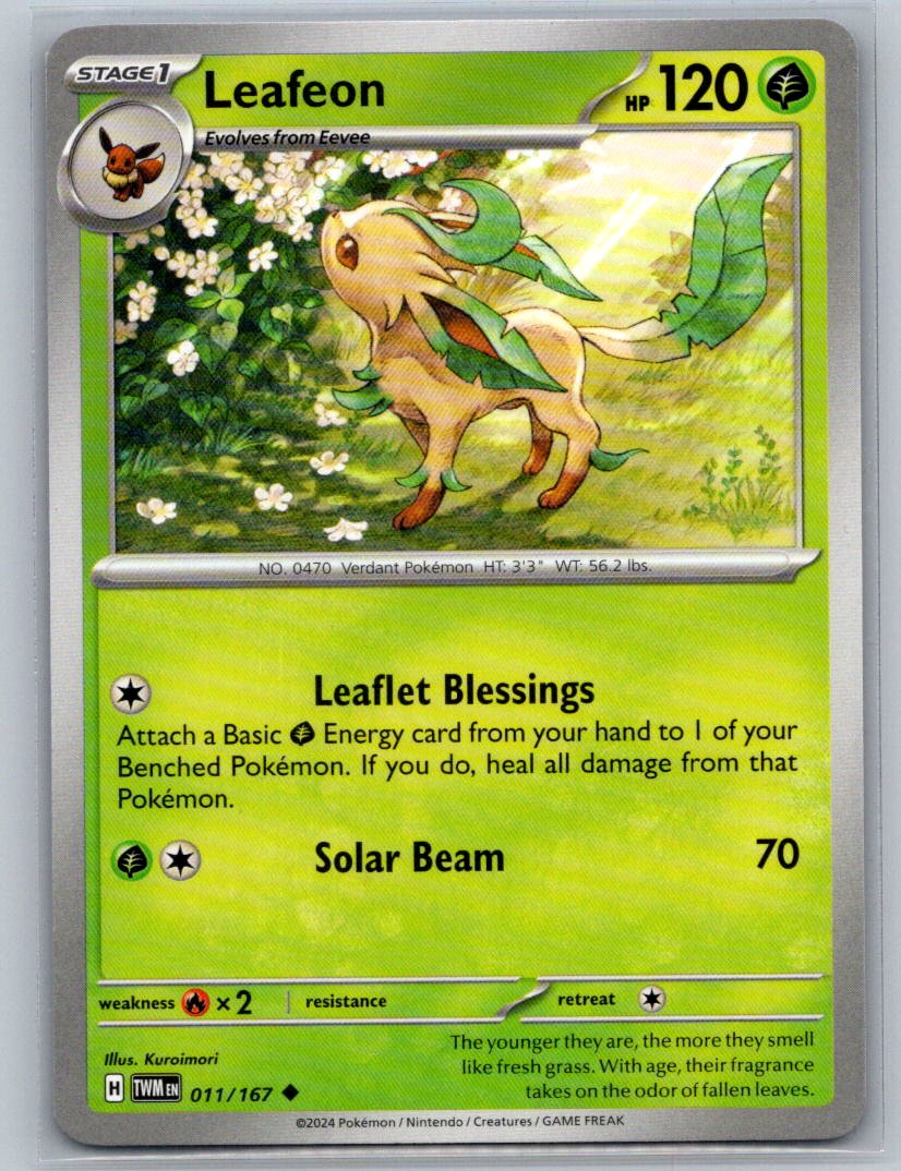 Leafeon Uncommon SV06: Twilight Masquerade 011/167 NM