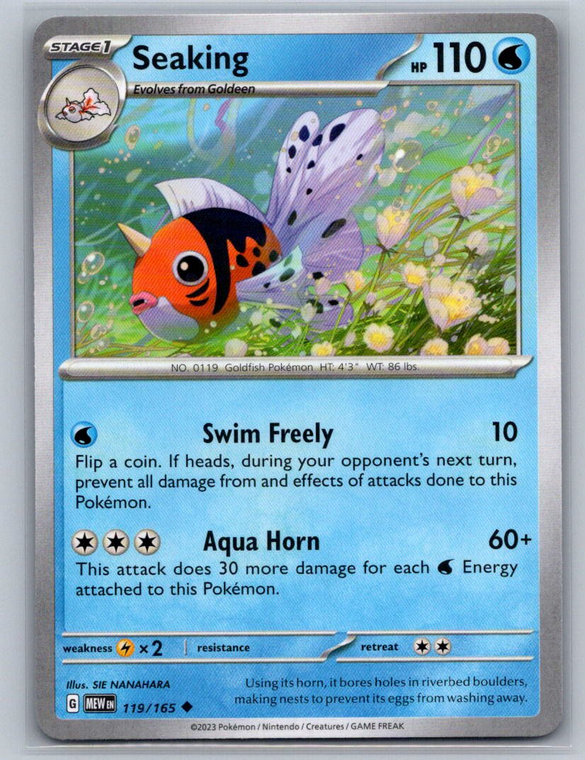Seaking Uncommon SV: Scarlet & Violet 151 119/165 NM