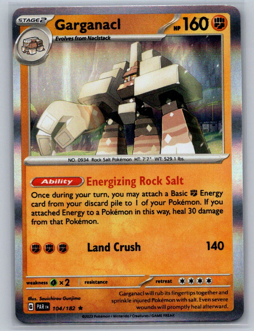 Garganacl Holo Rare SV04: Paradox Rift 104/182 NM