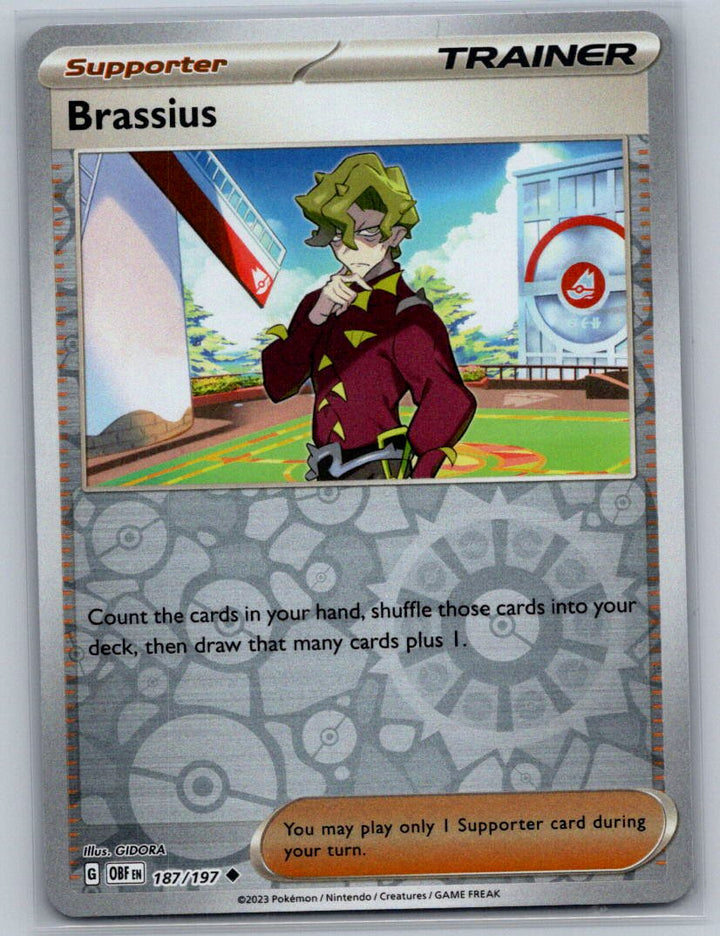 Brassius Reverse Holo Uncommon SV03: Obsidian Flames 187/197 NM
