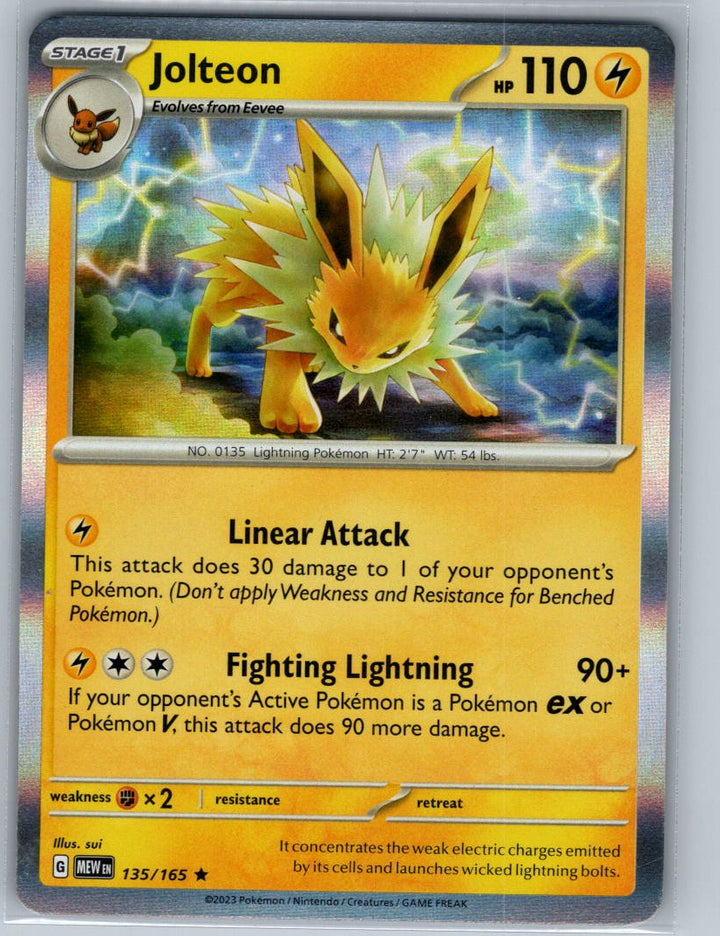 Jolteon Holo Rare SV: Scarlet & Violet 151 135/165 NM
