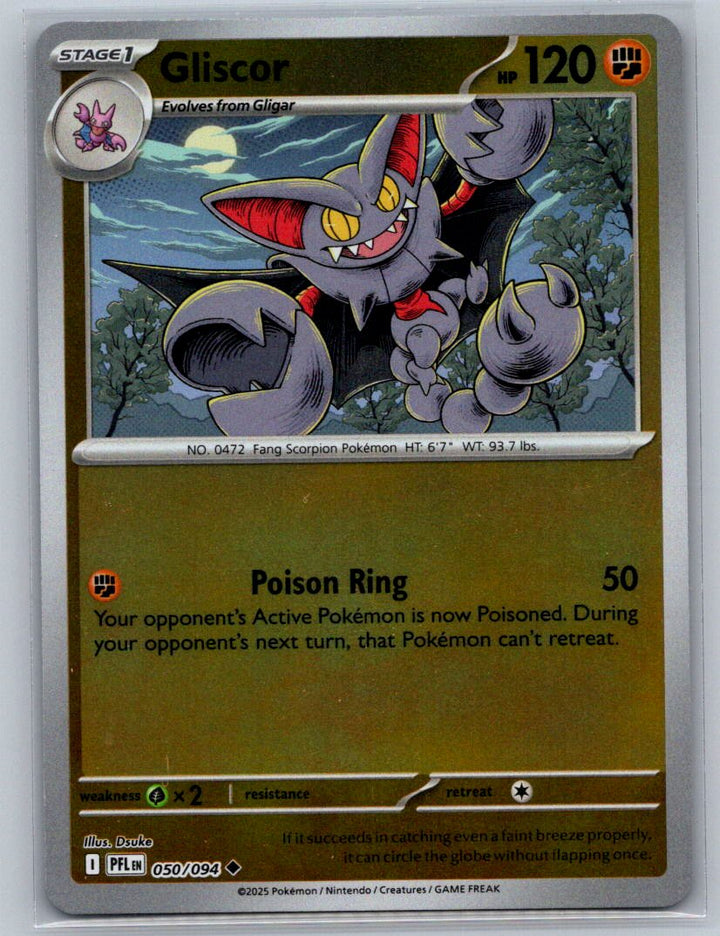 Gliscor Reverse Holo Uncommon ME02: Phantasmal Flames 050/094 NM