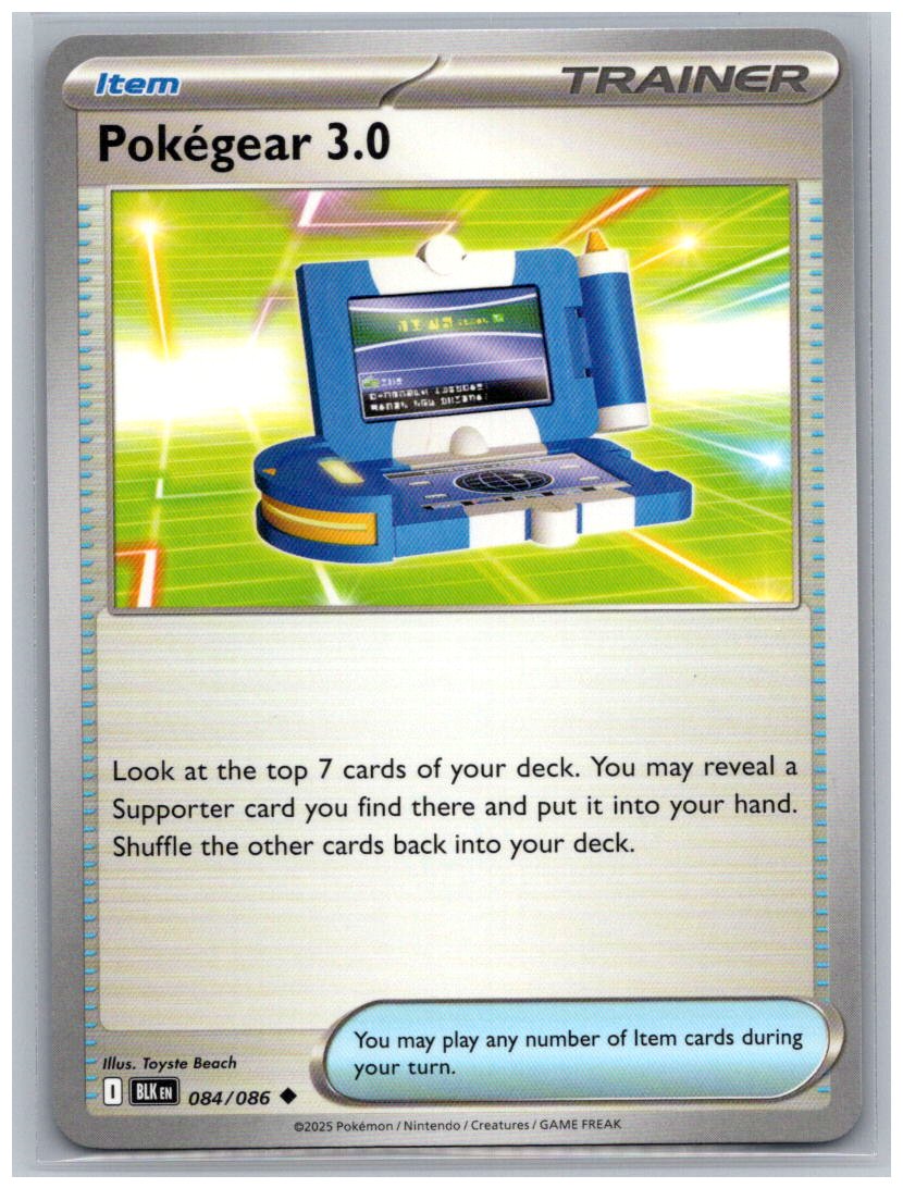 Pokegear 3.0 Uncommon SV: Black Bolt 084/086 NM