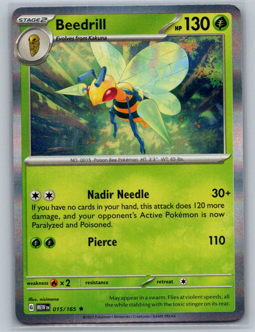 Beedrill Holo Rare SV: Scarlet & Violet 151 015/165 NM