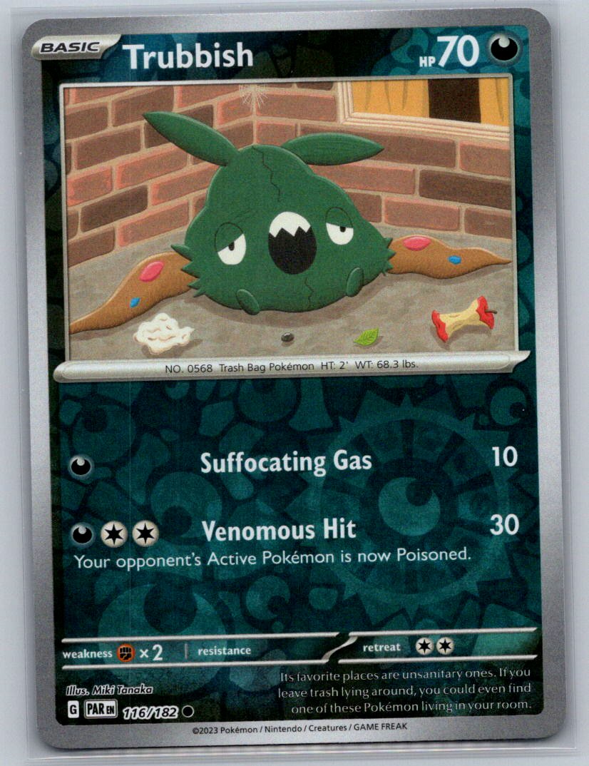 Trubbish Reverse Holo Common SV04: Paradox Rift 116/182 NM