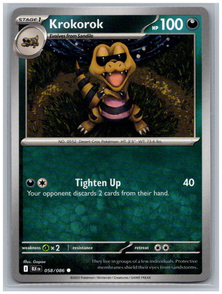 Krokorok Common SV: Black Bolt 058/086 NM