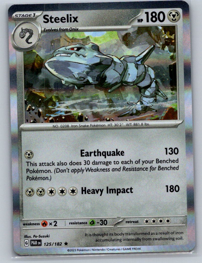 Steelix Holo Rare SV04: Paradox Rift 125/182 NM