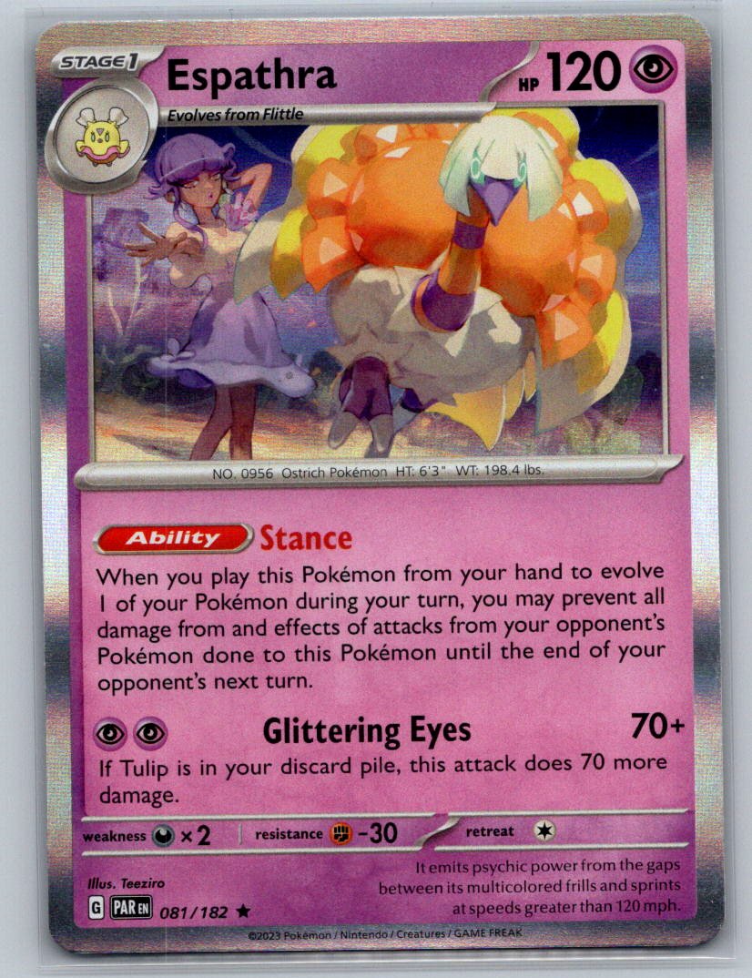 Espathra Holo Rare SV04: Paradox Rift 081/182 NM