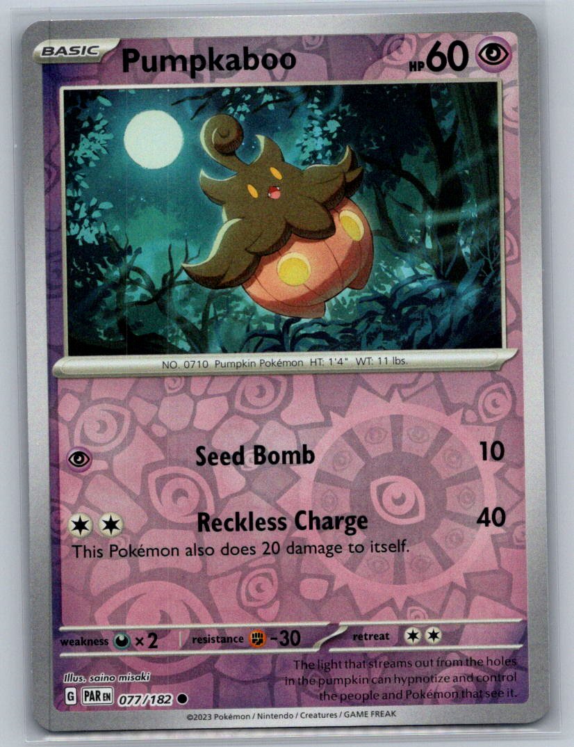 Pumpkaboo Reverse Holo Common SV04: Paradox Rift 077/182 NM