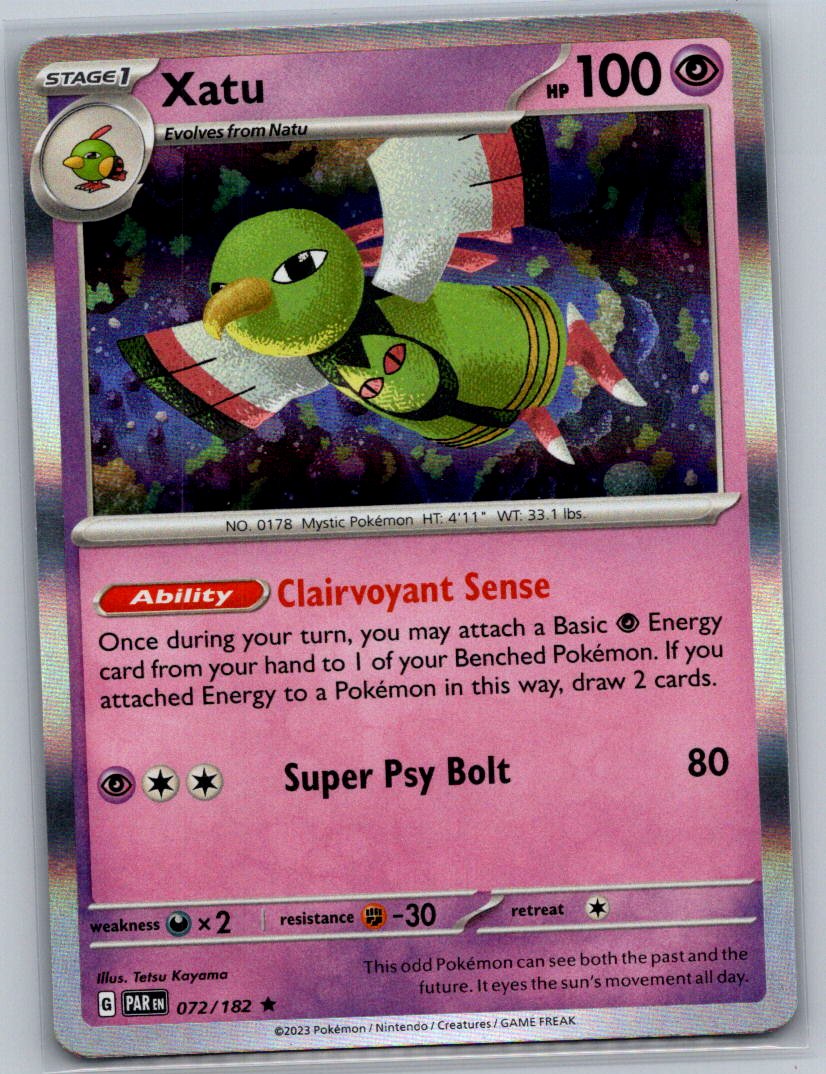 Xatu Holo Rare SV04: Paradox Rift 072/182 NM