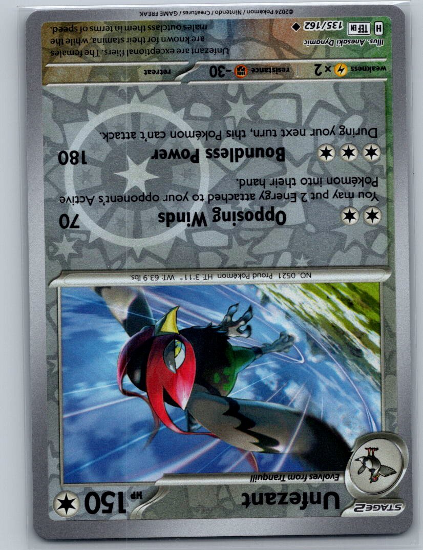 Unfezant Reverse Holo Uncommon SV05: Temporal Forces 135/162 NM