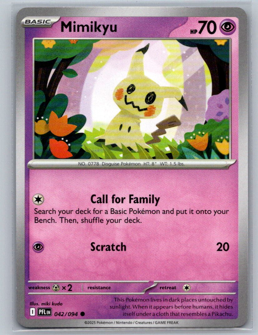 Mimikyu Common ME02: Phantasmal Flames 042/094 NM