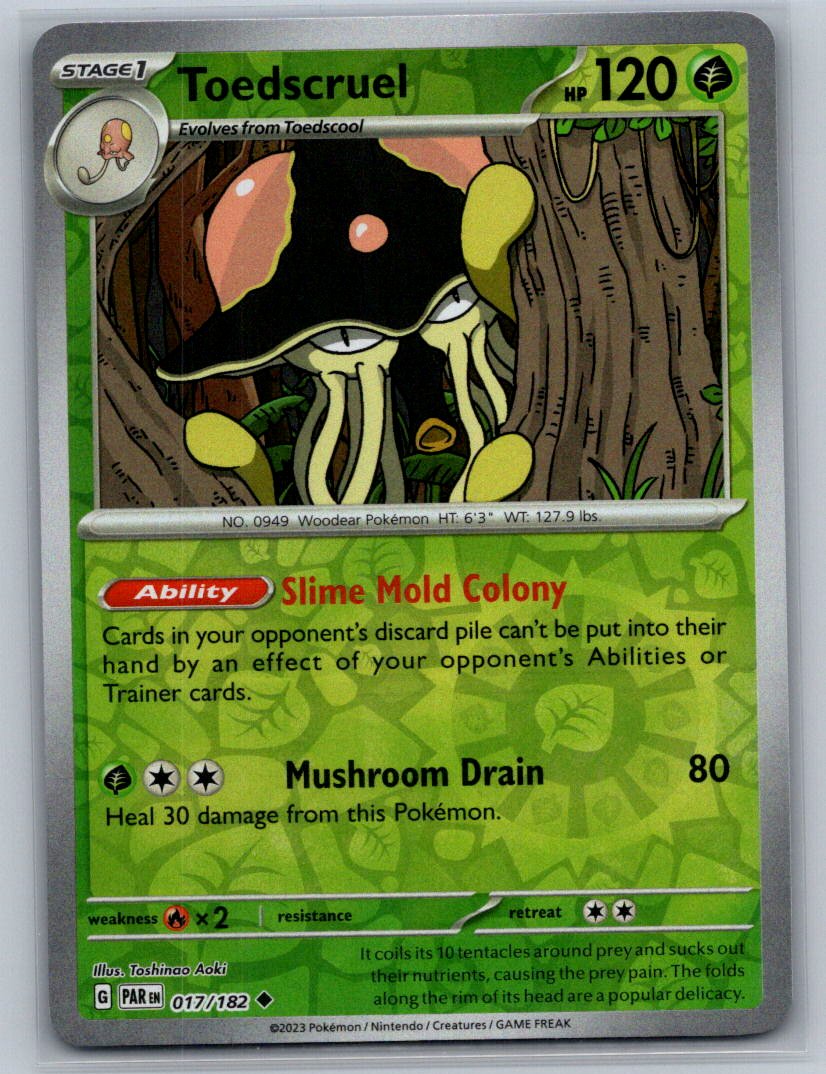 Toedscruel - Reverse Holo Uncommon SV04: Paradox Rift 017/182 NM
