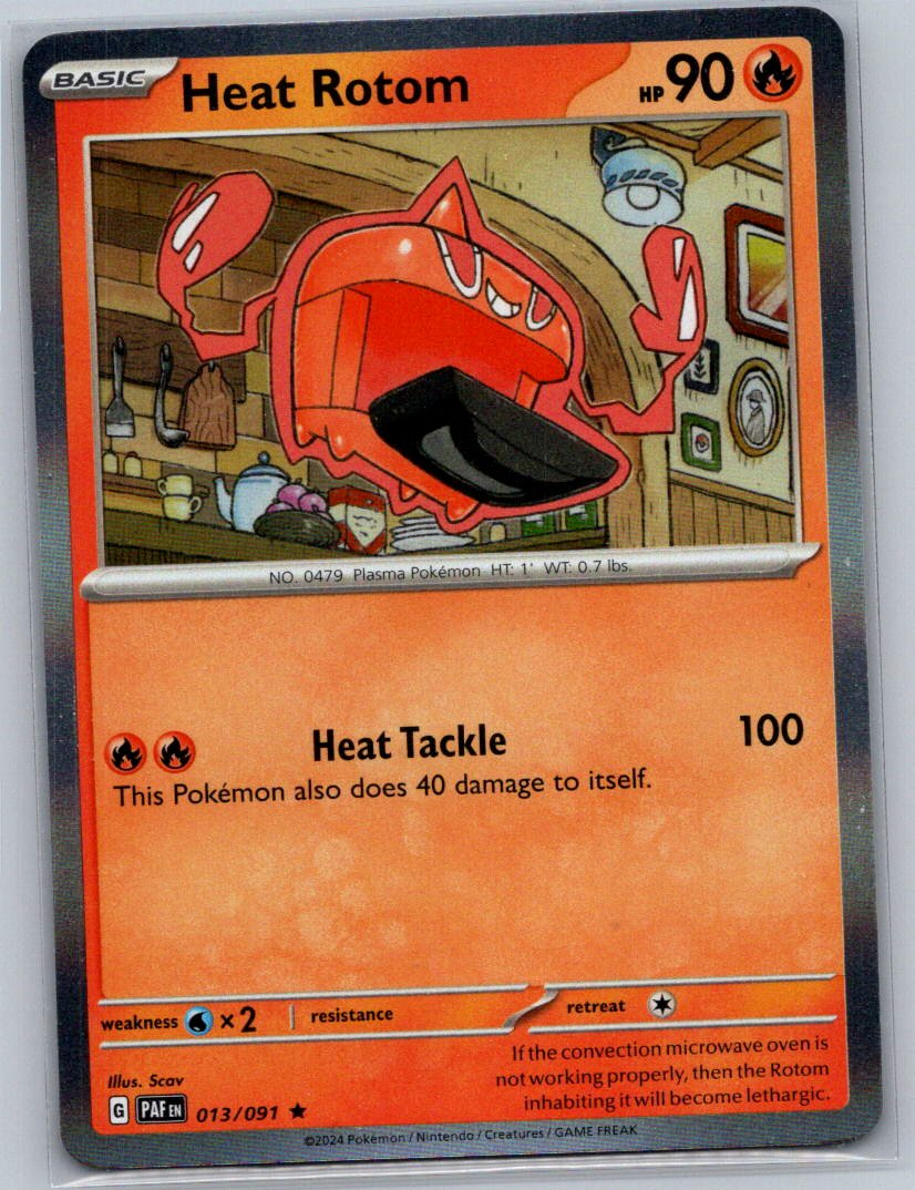 Heat Rotom Holo Rare SV: Paldean Fates 013/091 NM