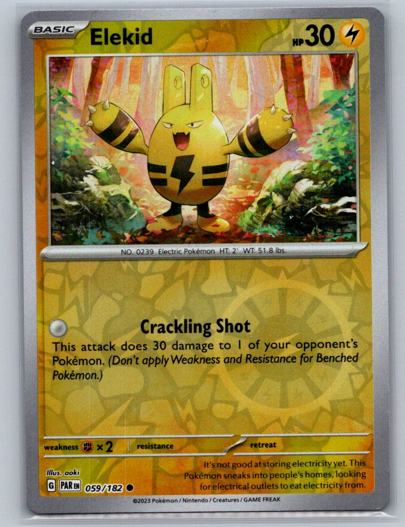 Elekid Reverse Holo Common SV04: Paradox Rift 059/182 NM
