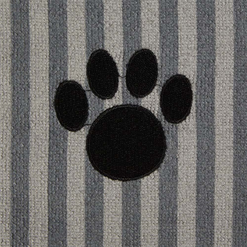 Microfibre Towel - Grey striped - Large